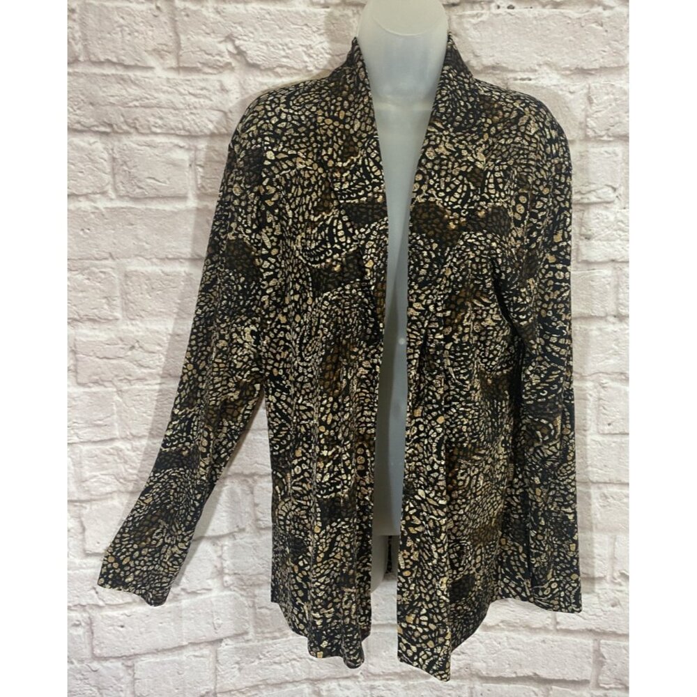 Additions By Chicos 2 Large Tunic Cardigan Top Travelers Knit Stretchy Slinky